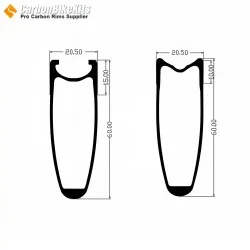 700C 60x20.5mm Clincher / Tubular Road Bike Rims